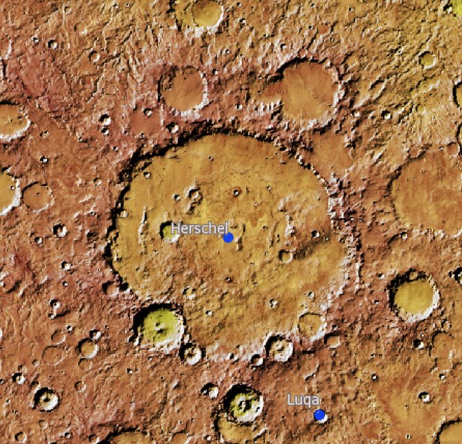 Kráter Herschel na Marsu